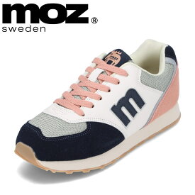 モズ スウェーデン MOZ sweden MOZ-900 レディース靴 靴 シューズ 2E相当 スニーカー ローカットスニーカー ニュアンスカラー くすみカラー ロゴ シンプル 人気 ブランド ネイビー×ピンク TSRC