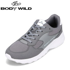 【全品P10倍！24日&25日20:00～4H限定】ボディワイルド BODY WILD BLS5575 レディース靴 靴 シューズ 3E相当 スニーカー スポーツシューズ 軽量 軽い ローカットスニーカー カップインソール グレー TSRC