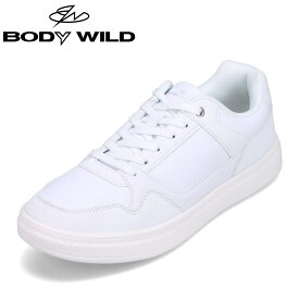 【全品P10倍！24日&25日20:00～4H限定】ボディワイルド BODY WILD BMS1593 メンズ靴 靴 シューズ 3E相当 スニーカー スポーツシューズ 軽量 軽い ローカットスニーカー カップインソール ホワイト TSRC