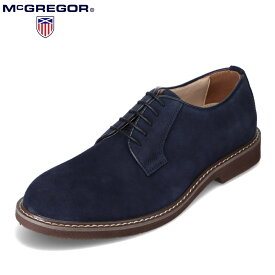 マックレガー McGREGOR MC8035 メンズ靴 靴 シューズ 3E相当 カジュアルシューズ 革靴 起毛 低反発 上品 シンプル ネイビー TSRC