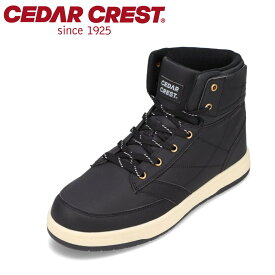 セダークレスト CEDAR CREST CC-9474 メンズ靴 靴 シューズ 3E相当 スニーカー コートスニーカー 防水 晴雨兼用 防滑 シンプル ブラック TSRC