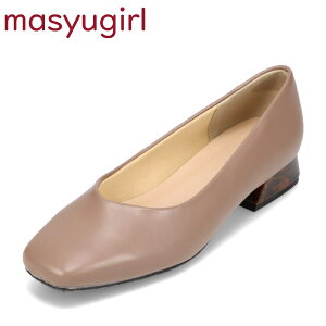 マシュガール masyugirl mg1021-4E レディース靴 靴 シューズ 4E相当 パンプス レインシューズ 防水シューズ スクエアトゥ 低反発 防滑 晴雨兼用 幅広 4E オーク TSRC