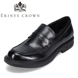 エリニュス・クラウン ERINYS CROWN ER-0342 メンズ靴 靴 シューズ レザーシューズ 革靴 ビジネスシューズ ローファー 通勤 オフィス 本革 レザー シンプル 人気 ブラック TSRC