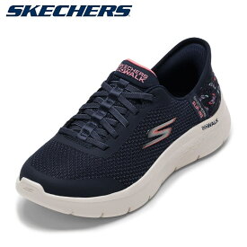 【全品P10倍！10日00:00〜26H限定】スケッチャーズ SKECHERS 124823 レディース靴 靴 シューズ 2E ローカットスニーカー ウォーキングシューズ GOWALKFLEX-EVA 軽量 軽い クッション性 ストレッチ ネイビー TSRC
