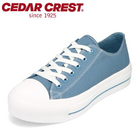 セダークレスト CEDAR CREST CC-9481W レディース靴 靴 シューズ 3E相当 軽量 キャンバススニーカー ローカットスニーカー カジュアル ECOスニーカー リサイクル素材使用 ブルー TSRC