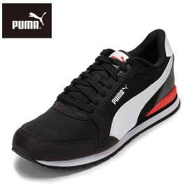 プーマ PUMA 384640.29M メンズ靴 靴 シューズ 2E相当 ローカットスニーカー ST ランナー V3 メッシュ 軽量 軽い EVA ブランド 人気 ブラック×レッド TSRC