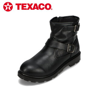 テキサコ TEXACO TXC577 メンズ 靴 シューズ 3E相当 エンジニア ショート ブーツ 防水 防滑 雨 晴雨兼用 ベルト シンプル ブラック TSRC