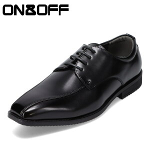 オンアンドオフ ON&OFF 871K メンズ靴 靴 シューズ 3E相当 ビジネスシューズ スワローモカ 外羽根 防滑 滑りにくい 革靴 通勤 仕事 ビジネス スワールモカ 雨の日 雪 ブラック TSRC