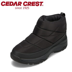 【全品P10倍!24日20:00〜62H限定】ブーツ スノーブーツ 防水 中綿 カジュアル シンプル セダークレスト CEDAR CREST CC-9752 メンズ靴 靴 シューズ 3E相当 ブラック TSRC