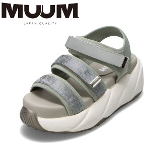 ムーム MUUM MM2510 レディース靴 靴 シューズ サンダル スポーツ スポサン 厚底 面ファスナー フィット ボリュームソール 人気 ブランド ライトグレー