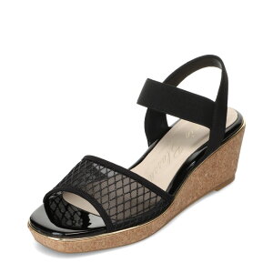 セピアブラッサム Sepia Blassam 505 レディース靴 靴 シューズ 2E相当 サンダル ストラップ シアー チュール メッシュ シースルー ウェッジソール ゴム フィット感 ブラック TSRC