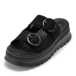 ブーケ BOUQET BQ-2014 レディース靴 靴 シューズ 3E相当 サンダル 厚底 軽量 ニット バックル カジュアル 人気 ブランド ブラック×ブラック TSRC