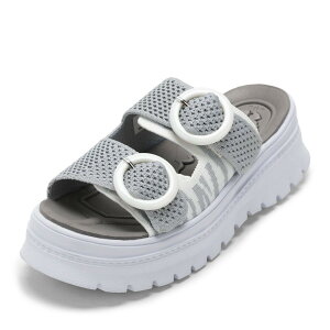 ブーケ BOUQET BQ-2014 レディース靴 靴 シューズ 3E相当 サンダル 厚底 軽量 ニット バックル ゼブラ柄 カジュアル 人気 ブランド グレー TSRC