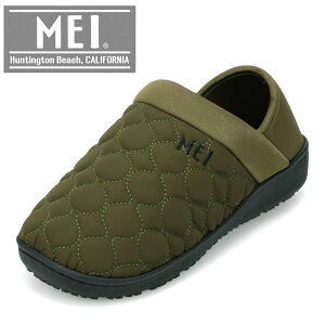 メイ MEI SHL-253101 レディース靴 靴 シューズ 2E相当 スリッパ サンダル ルーム シューズ モック つっかけ 防寒 フリース 保温 2WAY もこもこ シンプル オリーブ TSRC