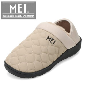 メイ MEI SHL-253101 レディース靴 靴 シューズ 2E相当 スリッパ サンダル ルーム シューズ モック つっかけ 防寒 フリース 保温 2WAY もこもこ シンプル グレージュ TSRC