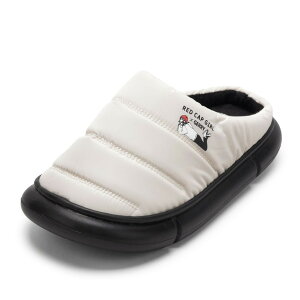 ジェリー GERRY GR-7532 レディース靴 靴 シューズ 2E相当 サンダル スリッパ ルーム シューズ ダウン つっかけ モック 柔らかい ふわふわ キャラクター かわいい シンプル アイボリー TSRC