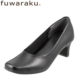 [フワラク] fuwaraku FR-1103 レディース | プレーンパンプス 黒 防水 | 静音 クッション性 | 就活 リクルート フォーマル | 大きいサイズ対応 25.0cm | ブラック TSRC