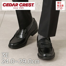 【全品P10倍！4日&5日20:00～4H限定】セダークレスト CEDAR CREST CC-1303 メンズ靴 靴 シューズ 3E相当 コインローファー 洗える ウォッシャブル 清潔 学生 通学 学校 オフィス 通勤 通学 ブラック TSRC