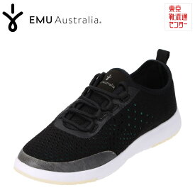 エミュー EMU W12497 レディース靴 靴 シューズ 2E相当 スニーカー ランニング ウォーキング 軽量 通気性 大きいサイズ対応 ブラック TSRC