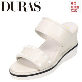 デュラス DURAS DR9032 レディース靴 靴 シューズ 2E相当 サンダル ウェッジソール スポーティ スポサン スタッズ ホワイト TSRC