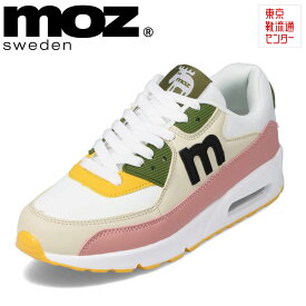 モズ スウェーデン MOZ sweden MOZ-5130 レディース靴 靴 シューズ 2E相当 ローカットスニーカー 厚底スニーカー 衝撃吸収 エアソール ロゴ おしゃれ カラフル 人気 ブランド ベージュホワイト TSRC