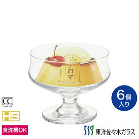 【公式】東洋佐々木ガラス アイスクリーム 6個セット レトロ 昭和レトロ 純喫茶 喫茶店 グラス 業務用 プロユース 食洗機対応 ガラス グラス グラスセット コップ 強化グラス 割れにくい プレゼント 贈答 ギフト おうち喫茶 アロマ プリン デザート 佐々木ガラス