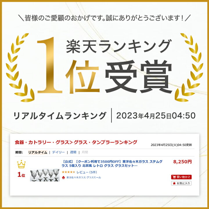 楽天市場】【公式】【クーポン利用で3500円OFF】東洋佐々木ガラス 