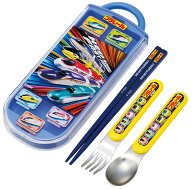 スケーター(Skater) カトラリーセット 箸 スプーン フォーク 日本製 スライド式 抗菌 トリオセット プラ…