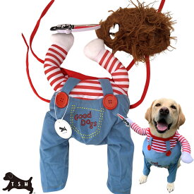 T.S.H 犬用チャッキーコスチューム 【XS・S・M・L・XL】 コスプレ衣装 ペット服 ペット帽 コスチューム 仮装 変装 ハロウィーン ハロウィン パーティー ドッグウェア 面白い 可愛い