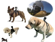 犬用 カメラマウント ハーネス GoPro対応 アクションカメラ ペット 犬目線 動画 撮影 サイズ調整可能 小…