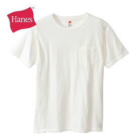 Tシャツ メンズ 半袖 Hanes ヘインズ ポケット付き Tシャツ スポーツウェア H3-M310 無地 Tシャツ USAコットン ホワイト 白 ブラック 黒 グレー ネイビー S M L
