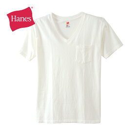 Tシャツ メンズ 半袖 Hanes ヘインズ ポケット付 Vネック Tシャツ スポーツウェア H3-M311 無地 Tシャツ USAコットン ホワイト 白 ブラック 黒 グレー ネイビー
