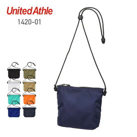 ショルダー バッグ 無地 UnitedAthle ユナイテッドアスレ ライトナイロン リップストップ サコッシュ 1420-01 ミリタリー キャンプ アウトドア 円筒型 軽量