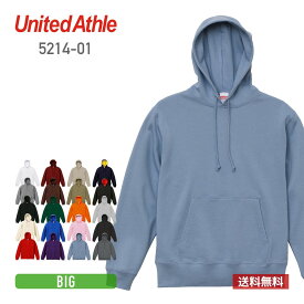 パーカー メンズ レディース 無地 United Athle ユナイテッドアスレ 10.0オンス プルオーバー パーカ パイル 5214-01 大きいサイズ 上 トップス 送料無料 男女兼用 カーキ ベージュ 緑 グリーン ゴールド バイカラー XXL XXXL 裏毛 裏パイル カラバリ豊富