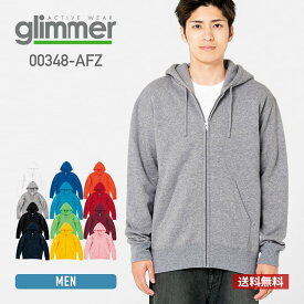 パーカー メンズ 無地 GLIMMER グリマー 10.0oz ドライ裏フリースジップパーカー 00348-AFZ スウェット 上 メンズ 裏起毛 スポーツ ダンス ペアルック SS-3L