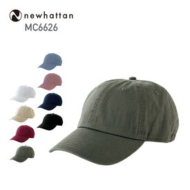 キャップ 帽子 newhattan ニューハッタン コットンキャップ mc6626 男女兼用 紫外線対策 ベースボールキャップ くすみカラー カジュアル ツイル オールシーズン