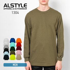 ロンT メンズ 長袖 ALSTYLE アルスタイル 6.0オンス クラシック 長袖Tシャツ 1304 アメリカンフィット 厚手 カジュアル 重ね着 チーム イベント ユニフォーム