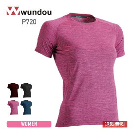 tシャツ レディース 無地 wundou ウンドウ ウィメンズ フィットネス Tシャツ P720 吸汗 速乾 フィットネス ジム ヨガ トレーニング ユニフォーム XS S M L XL