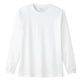 ロンT メンズ 無地 LIFEMAX ライフマックス 5.6oz ハイグレードコットンロングスリーブTシャツ (ホワイト) MS1612WO 大きいサイズ 長袖 tシャツ リブ仕様 2XL