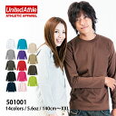 長袖tシャツ メンズ【United Athle(ユナイテッドアスレ) | 5.6オンス ロングスリーブTシャツ 501001 5010-01】ロンT 無地 Tシ...