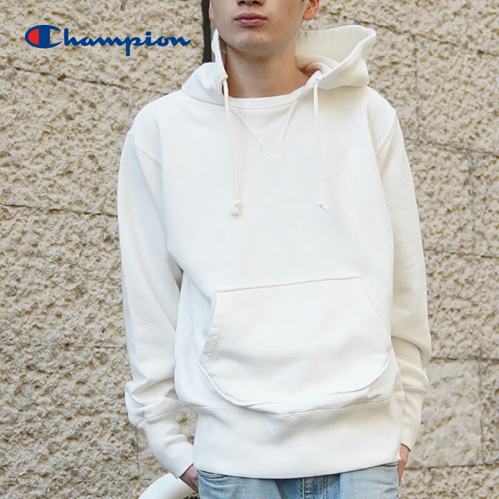 楽天市場 パーカー メンズ 無地 長袖 Champion チャンピオン プルオーバースウェットパーカー ロチェスター C3 P103 裏起毛 オフホワイト ブラック 黒 M L Xl 無地tシャツ Tshirt St楽天市場店