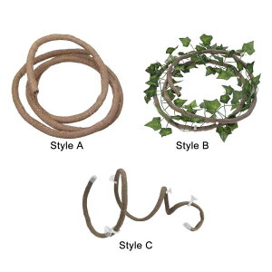 爬虫類のつるテラリウム装飾タンクアクセサリー柔軟な曲げ可能な吊りつる爬虫類テラリウムの装飾フトアゴヒゲトカゲ用