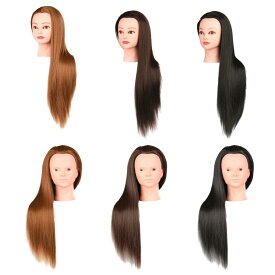 ヘアトレーニングヘッドマネキン人形ヘッド多目的合成繊維ヘア練習ツールロングヘアマネキンヘッド編組ヘアスタイリスト DIY