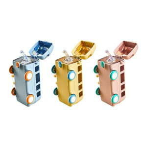 キッズウォーターボトル ストロー付き カートゥーンカー ポータブルおもちゃバス かわいいウォーターボトル 女の子用 かわいいウォーターボトル ウォーターカップ 子供用 オフィススポー