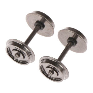 2 個入り 鉄道模型金属製車輪.に適用 1:87シルバーアクセサリー電動列車車輪