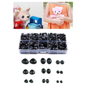 【9月限定 要エントリー 抽選で最大100%ポイントバック】1000 個の安全な黒い目と鼻 DIY クラフト眼球ビーズ裁縫用品クラフト人形の目ぬいぐるみ人形パペットかぎ針編みのおもちゃクマ
