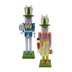 イースターバニーくるみ割り人形の装飾パーティーのためのウサギの飾りイースターホリデー