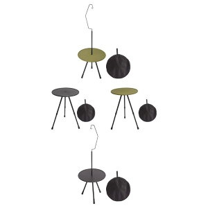 ポータブル三角丸テーブル折りたたみ多機能屋外ハイキング用格納式