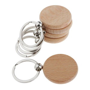 木製 タグ キーホルダー 名札 キータグ キーチェーン キーリング 業務用 5個入り 全7