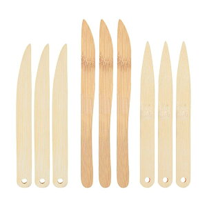 9x 封筒スリッター レターオープナー ペーパーエッジャー カッター 紙 カード アート 木製ナイフ 木製